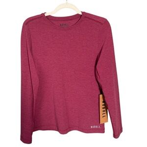 NoBull Lightweight Long Sleeve Women’s Performance T Shirt Size Small NWT Wine